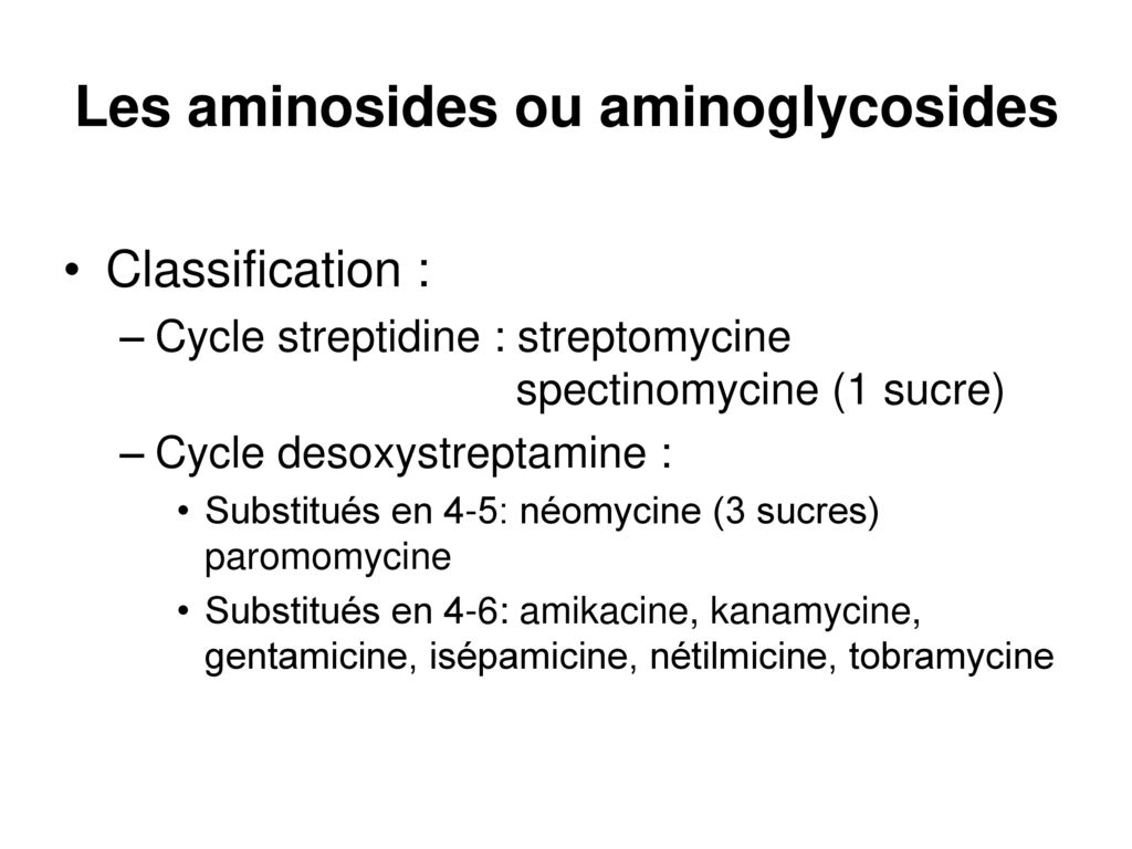 Les Aminosides M Canismes De R Sistance Li S Linactivation Et Un